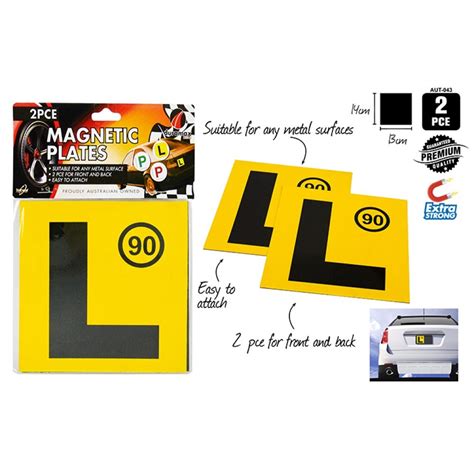 2pce Magnetic Learners/Provisional Red or Green P Plates NSW License ...