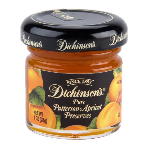 Dickinson's Patterson Apricot Fruit Preserves - (72) 1 oz. Glass Jars / Case | Fruit preserves ...