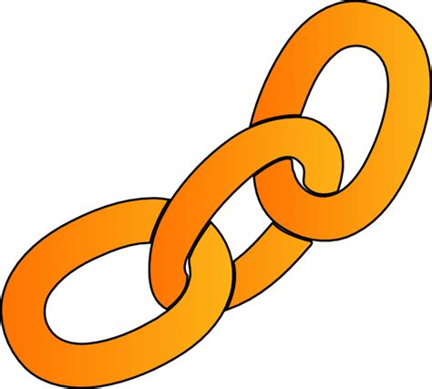 Orange Chain Clip Art at Clker.com - vector clip art online, royalty free & public domain