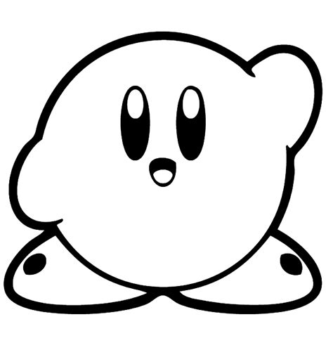 Drawing of Kirby coloring page