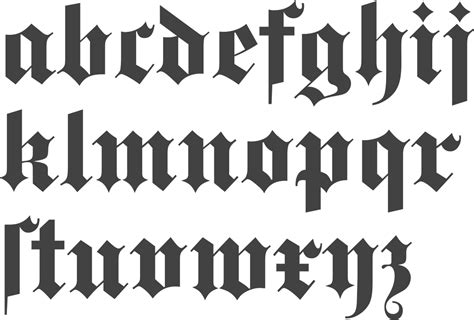 MyFonts: Blackletter typefaces | Tattoo lettering fonts, Lettering styles alphabet, Lettering ...