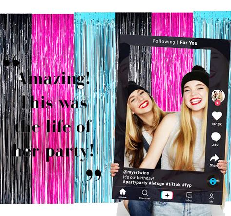 TIK Tok Birthday Decorations Tiktok Photo Booth Props Background Tiktok ...