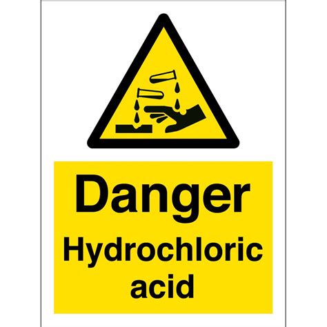 Danger Hydrochloric Acid Signs - from Key Signs UK