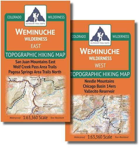 Outdoor Trail Maps Weminuche Wilderness Map Pack: East Map and WEST Map | West map, Trail maps ...
