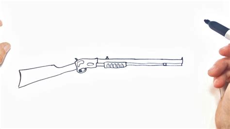 How to draw a Rifle | Rifle Easy Draw Tutorial