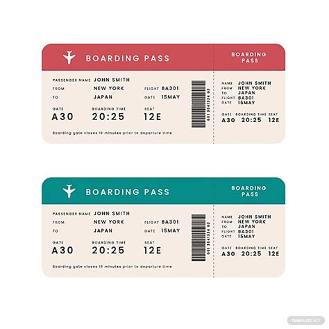 Boarding Pass Ticket Vector in Illustrator, SVG, JPG, EPS, PNG ...