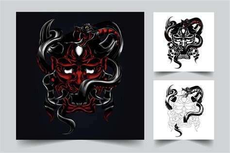 devil snake artwork illustration 1885999 Vector Art at Vecteezy