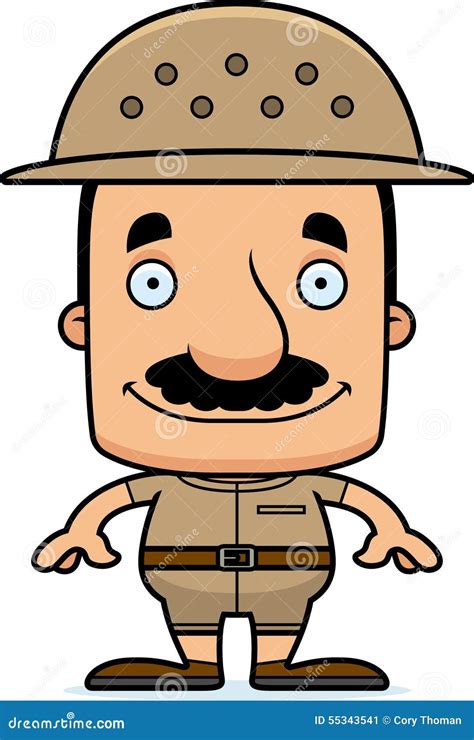 Cartoon Smiling Zookeeper Man Stock Vector - Illustration of adventurer ...