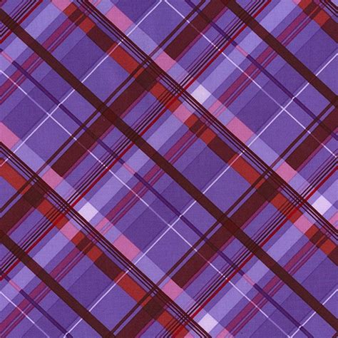 Tartan Checkered Check Squares Clothworks 100% Korean Cotton Fabric ...