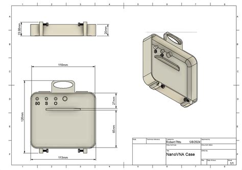 Simple Nano VNA carry case (Briefcase) with Calibration slug holders by ...