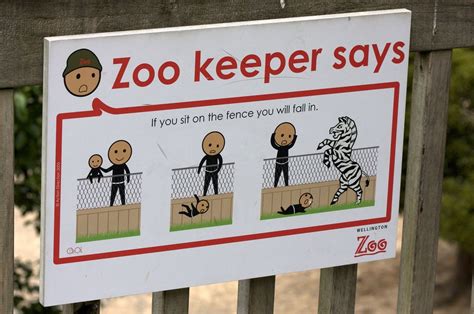 zoo sign | Funny signs, Zoo, Funny road signs