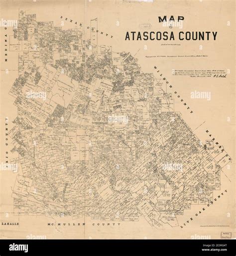 Map of Atascosa County Stock Photo - Alamy