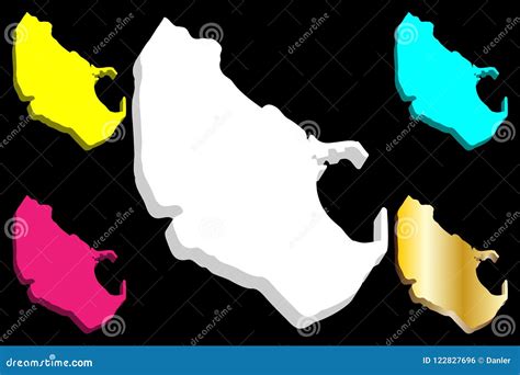 3D map of Melilla stock vector. Illustration of continental - 122827696