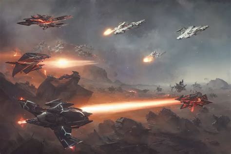 painting of an epic space battle, military sci fi | Stable Diffusion ...