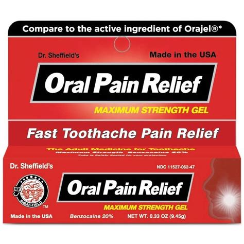 Dr. Sheffield's Oral Toothache Relief Gel .33oz 1Ct