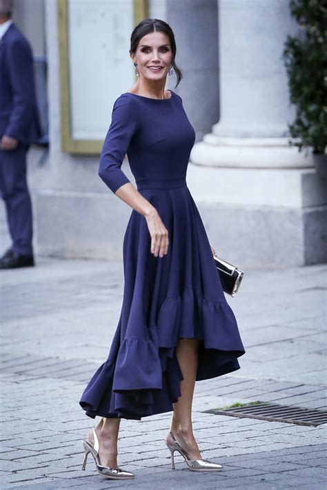 Queen Letizia of Spain appears glamorous in backless navy gown | Tatler