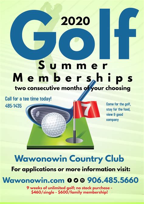 Summer membership 2020 – Wawonowin Country Club