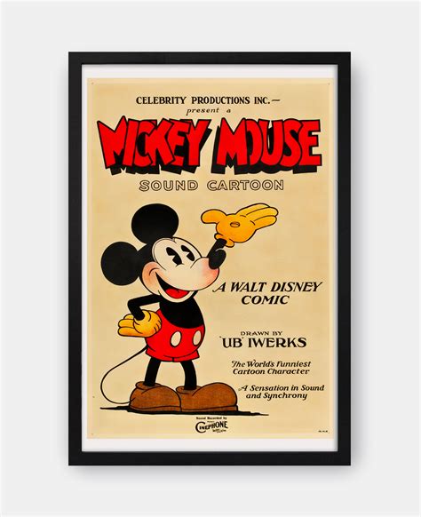 Mickey Mouse (1928) Movie Poster - The Curious Desk