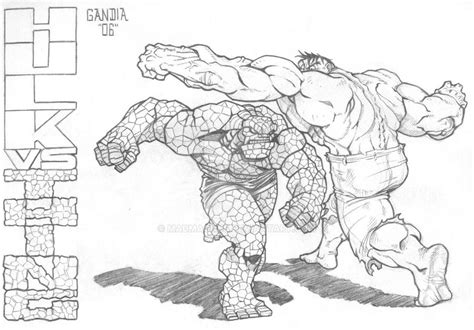 Hulk Vs Thing by madmagnus on DeviantArt