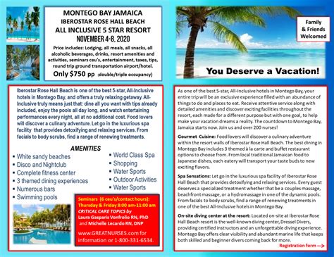 November 4-8, 2020: Montego Bay, Jamaica (Awards 6 CEU’s) - Great Nurses