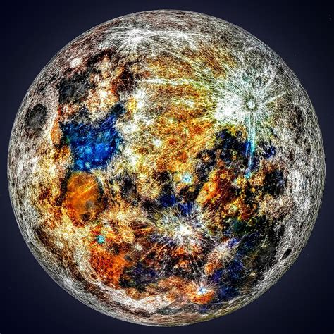 This Colorful Shot of the Moon Uses Data Extracted from 150,000 ...