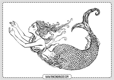 Sirena en el agua Colorear - Rincon Dibujos Barbie Coloring Pages ...