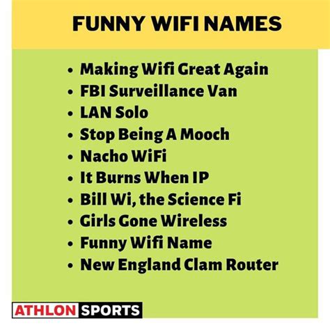 75 Funny Wifi Names - Athlon Sports