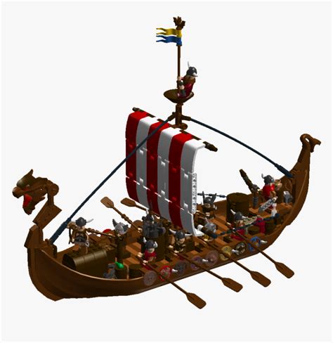 Lego Viking Longboat Moc Instructions Pdf, Ldd And - Lego Viking Ship Moc, HD Png Download ...