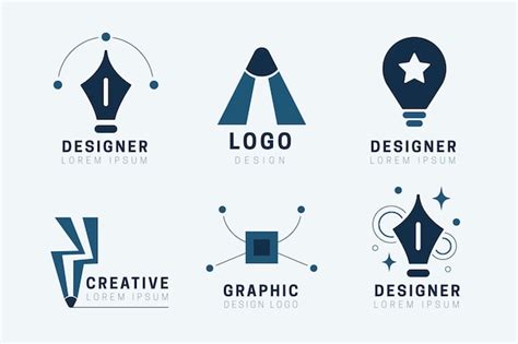 Free Vector Flat Graphic Designer Logo Pack - vrogue.co