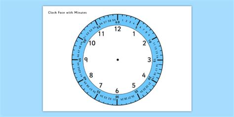 12 Hour Clock Face with Minutes (teacher made)