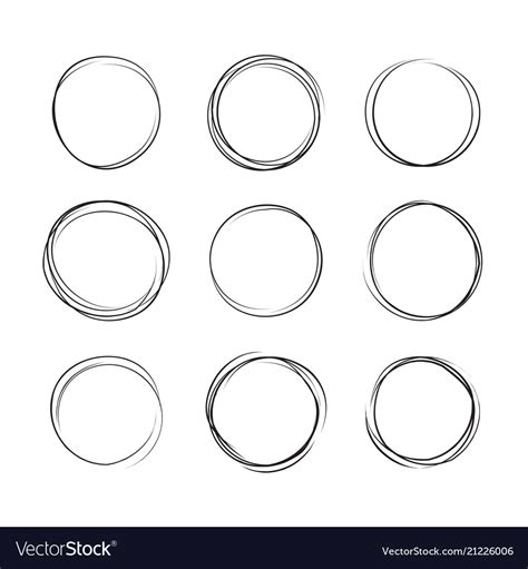 Hand drawn circle Royalty Free Vector Image - VectorStock