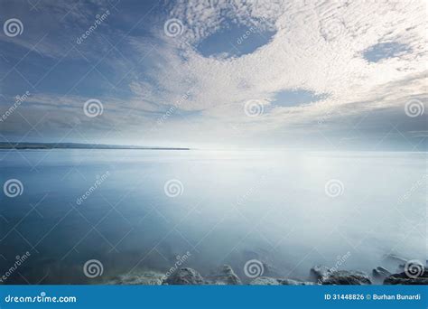 Sunrise on Lake tamblingan stock photo. Image of morning - 31448826