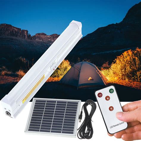 solar powered 30 led light bar home room camping outdoor garden hanging lamp with remote control ...