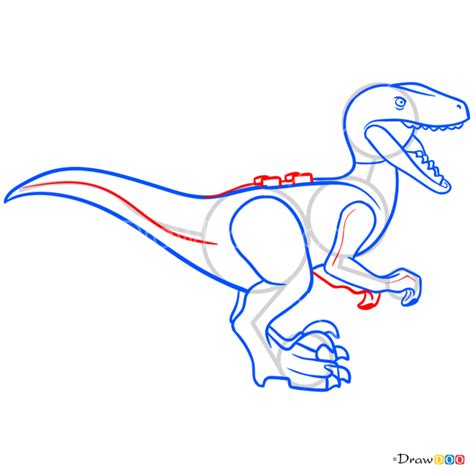 How to Draw Velociraptor Delta, Lego Jurassic World