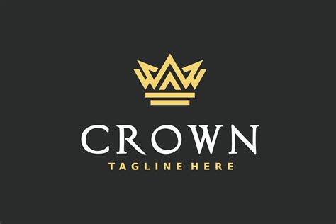 Elegant Crown Logo Design Template | Logo design template, Crown logo, Logo design