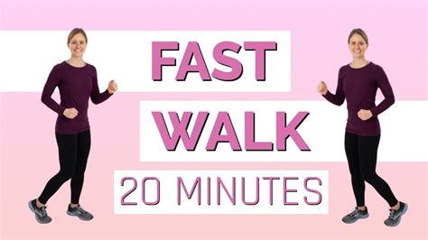 20 Minute Fast Walk- Workout with Jordan - YouTube | Walking exercise ...