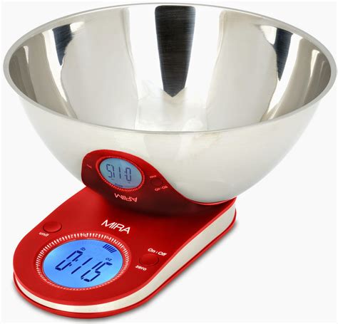 MIRA Bakers Digital Kitchen Scale with removable stainless steel bowl ...