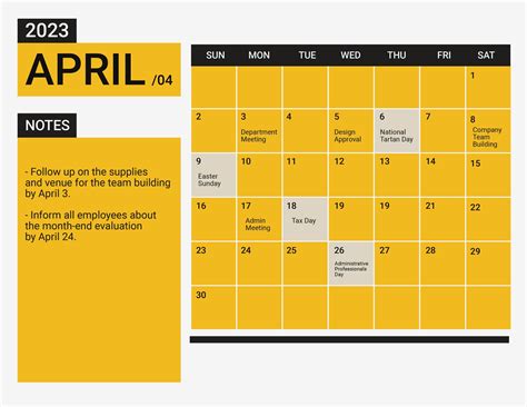 April 2023 Calendar Holidays - Get Calender 2023 Update