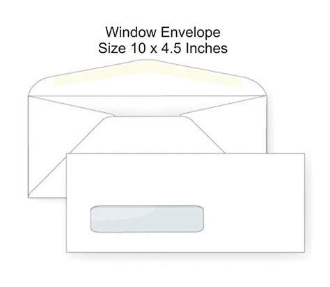 10 x 4.5 Window Envelopes 100 Gsm. | Office Envelopes for Letter, A4 Documents | Cash Envelopes ...