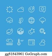 900+ Weather Icons Outline Clip Art | Royalty Free - GoGraph