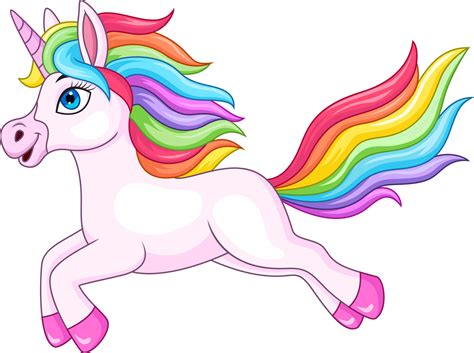 Cartoon rainbow unicorn isolated on white background 8734478 Vector Art at Vecteezy