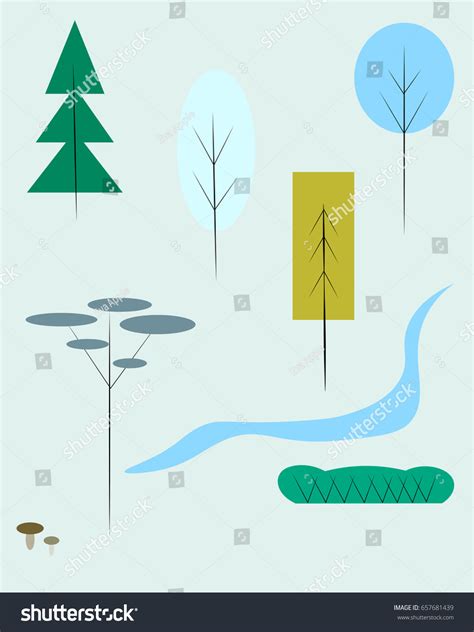 Forest Tree Vector Illustration Stock Vector (Royalty Free) 657681439 | Shutterstock