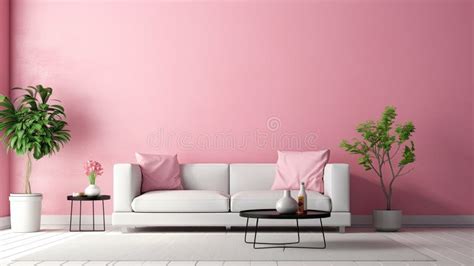 Living pink walls stock illustration. Illustration of generated - 313821762