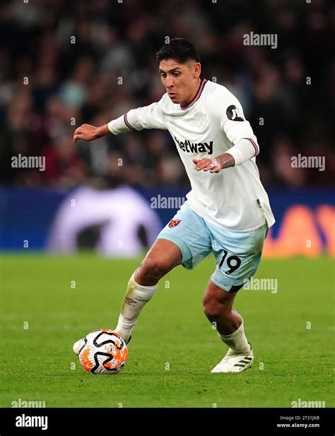 West Ham United's Edson Alvarez during the Premier League match at ...