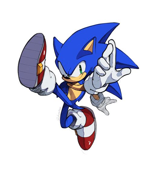 Drawing Sonic in the pose from Smash Bros. Ultimate. : r/SonicTheHedgehog