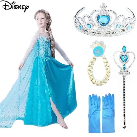 Clothing, Shoes & Accessories Frozen Elsa Princess Costume Dress Disney Frozen Elsa Gown Costumes