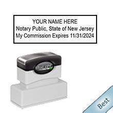 New Jersey Notary Expiration Stamp Pre-Inked | Ships Next Day | Free ...