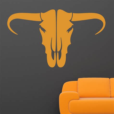 Buffalo Skull Silhouette Wall Sticker - World of Wall Stickers