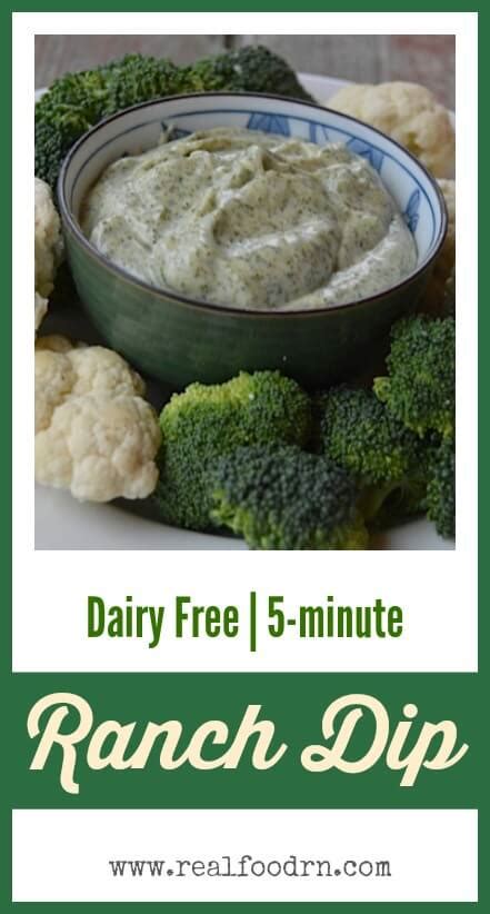 5-Minute Dairy-Free Ranch Dip - Real Food RN