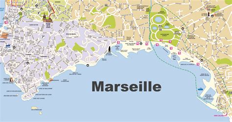 Marseille beaches map